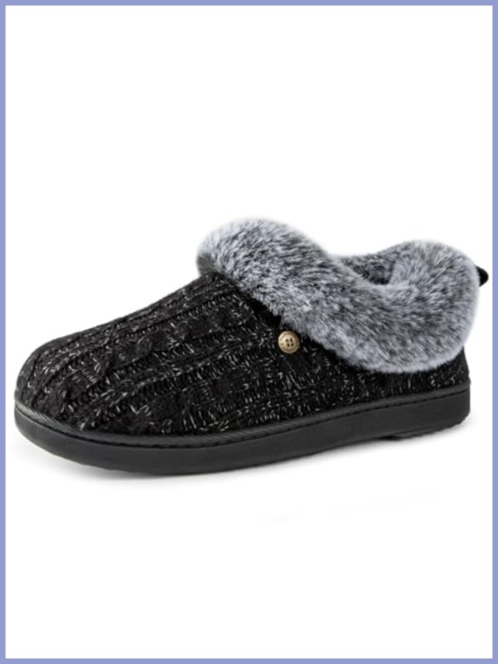 Women's Cable Knit Memory Foam Slippers Cozy House Shoes